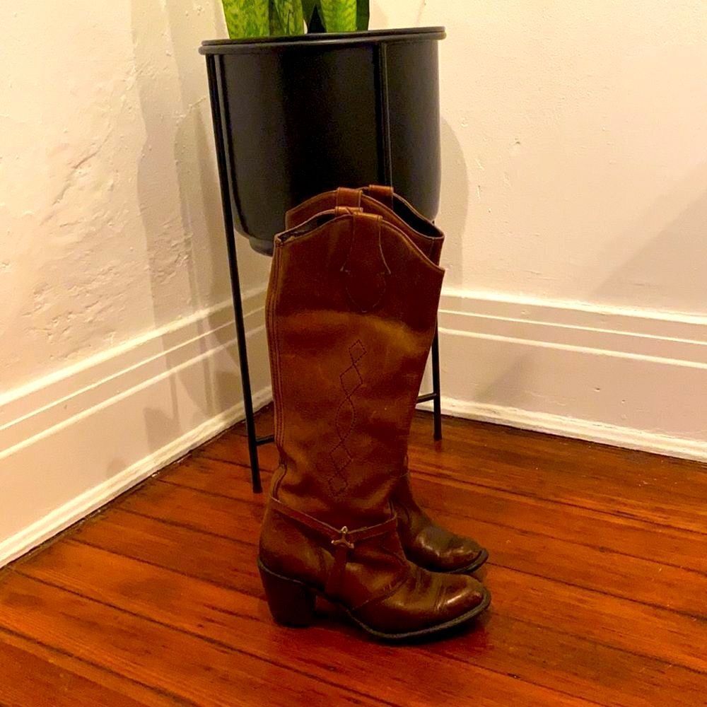 Vintage Wrangler Western Hippie Boots 70s 80s Boho A8 - Picture 5 of 14
